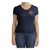 Navy Scoop Neck Day Trading Rock Star Embroidery