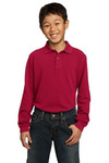 Port Authority® - Youth Long Sleeve Pique Knit Polo. Y320 