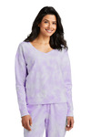 Ladies Beach Wash ® Cloud Tie Dye V Neck Sweatshirt