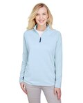 Women's CrownLux Performance® Clubhouse Micro-Stripe Quarter-Zip Pullover
